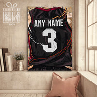 Thumbnail for Miami Heat Jersey Custom Canvas Print Wall Art for Boy Girl Men Women Basketball Personalized Canvas Art