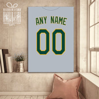 Thumbnail for Oakland Jersey Custom Canvas Print Wall Art for Boy Girl Men Women Baseball Personalized Canvas Art