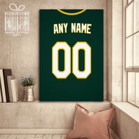 Thumbnail for Oakland Jersey Custom Canvas Print Wall Art for Boy Girl Men Women Baseball Personalized Canvas Art