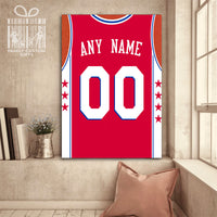 Thumbnail for Philadelphia Jersey Custom Canvas Print Wall Art for Boy Girl Men Women Basketball Personalized Canvas Art