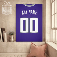 Thumbnail for Sacramento Jersey Custom Canvas Print Wall Art for Boy Girl Men Women Basketball Personalized Canvas Art