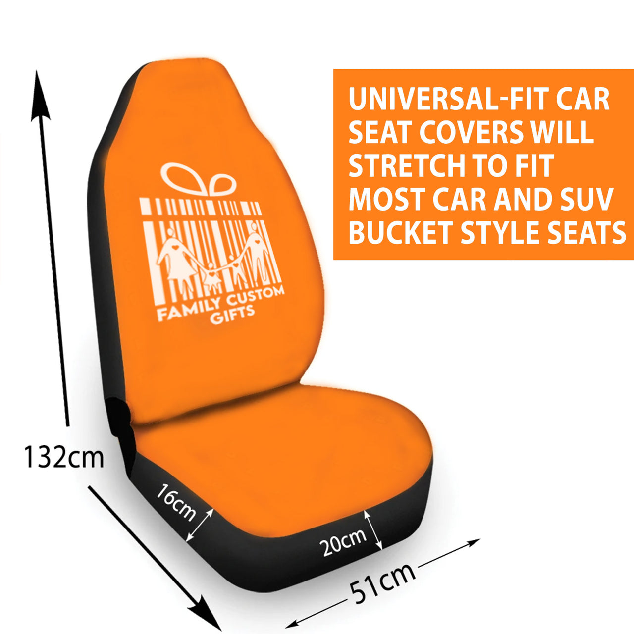 Custom Car Seat Cover Elephant With Mandala Pattern Seat Covers for Cars