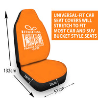 Thumbnail for Custom Car Seat Cover Sloth Print 3D Silver Metal Seat Covers for Cars