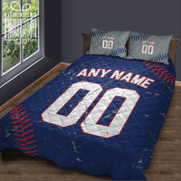 Thumbnail for Custom Quilt Sets Chicago Jersey Personalized Baseball Premium Quilt Bedding for Men Women