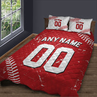 Thumbnail for Custom Quilt Sets Cincinnati Jersey Personalized Baseball Premium Quilt Bedding for Men Women