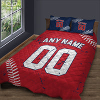 Thumbnail for Custom Quilt Sets Cleveland Jersey Personalized Baseball Premium Quilt Bedding for Men Women