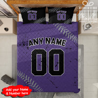 Thumbnail for Custom Quilt Sets Colorado Jersey Personalized Baseball Premium Quilt Bedding for Men Women