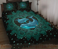 Thumbnail for Custom Quilt Sets Dolphin Mandala Gold Art Premium Quilt Bedding for Boys Girls Men Women