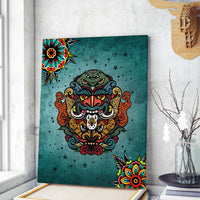 Thumbnail for Mythical Creatures Evil Heads Mask Old School Tattoo Canvas Print Wall Art for Boy Girl Men Women Personalized Canvas Art