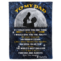 Thumbnail for Personalized Custom Daughter Name To My Dad Fleece Sherpa Blanket Gift For Dad Daddy Father Day
