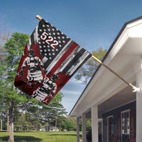 Thumbnail for Personalized Custom Name Unit Volunteer Firefighter House Yard Lawn Thin Red Line Fireman Redline American Garden Flag Garden Flag