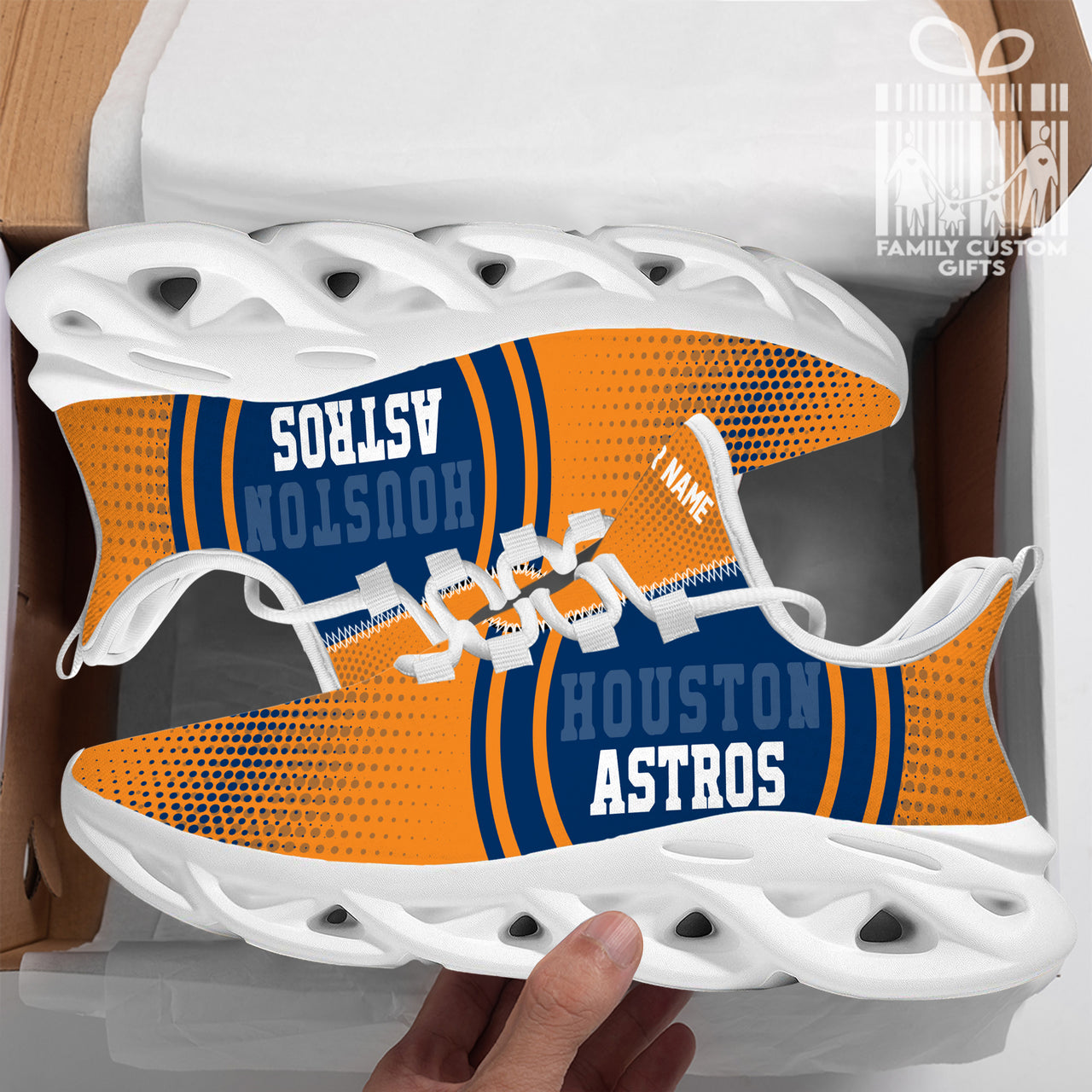 Houston Astros Custom Baseball Personalized Max Soul Sneakers Running Sport Shoes for Men Women