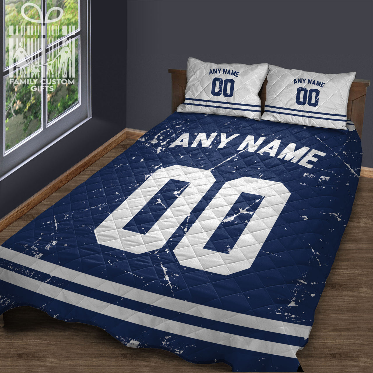 Custom Quilt Sets Indianapolis Jersey Personalized Football Premium Quilt Bedding for Men Women