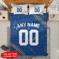 Thumbnail for Custom Quilt Sets Kansas City Jersey Personalized Baseball Premium Quilt Bedding for Men Women