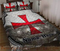 Thumbnail for Custom Quilt Sets Knights Templar Armor Shield Pattern Premium Quilt Bedding for Boys Girls Men Women