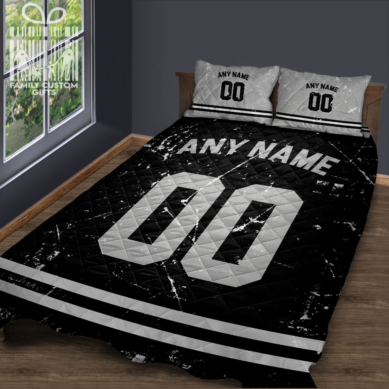 Custom Quilt Sets Las Vegas Jersey Personalized Football Premium Quilt Bedding for Men Women