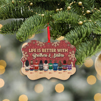 Thumbnail for Life is Better With Siblings Personalized Christmas Premium Aluminum Ornaments Sets - Gift For Brother and Sister
