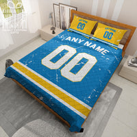 Thumbnail for Custom Quilt Sets Los Angeles Jersey Personalized Football Premium Quilt Bedding for Men Women