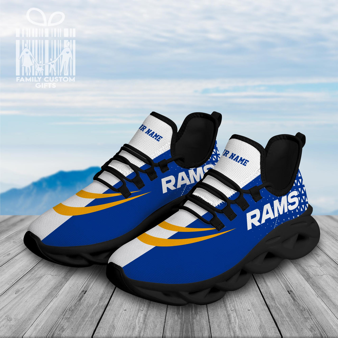 Los Angeles Rams Custom Personalized Max Soul Sneakers Running Sport Shoes for Men Women