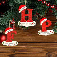 Thumbnail for A-Z Acrylic Cartoon Hat Letter Pendants - Xmas Tree Decorations for Merry Christmas 2023 - Home Decor for Navidad, Natal, and Noel Celebrations