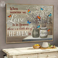 Thumbnail for Custom Poster Prints Because Someone We Love is in Heaven Personalized Gifts Wall Decor