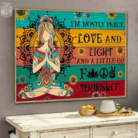 Thumbnail for Custom Poster Prints Wall Art I'm Mostly Peace Love and Light A Little Go Personalized Gifts Wall Decor - Gift for Girl