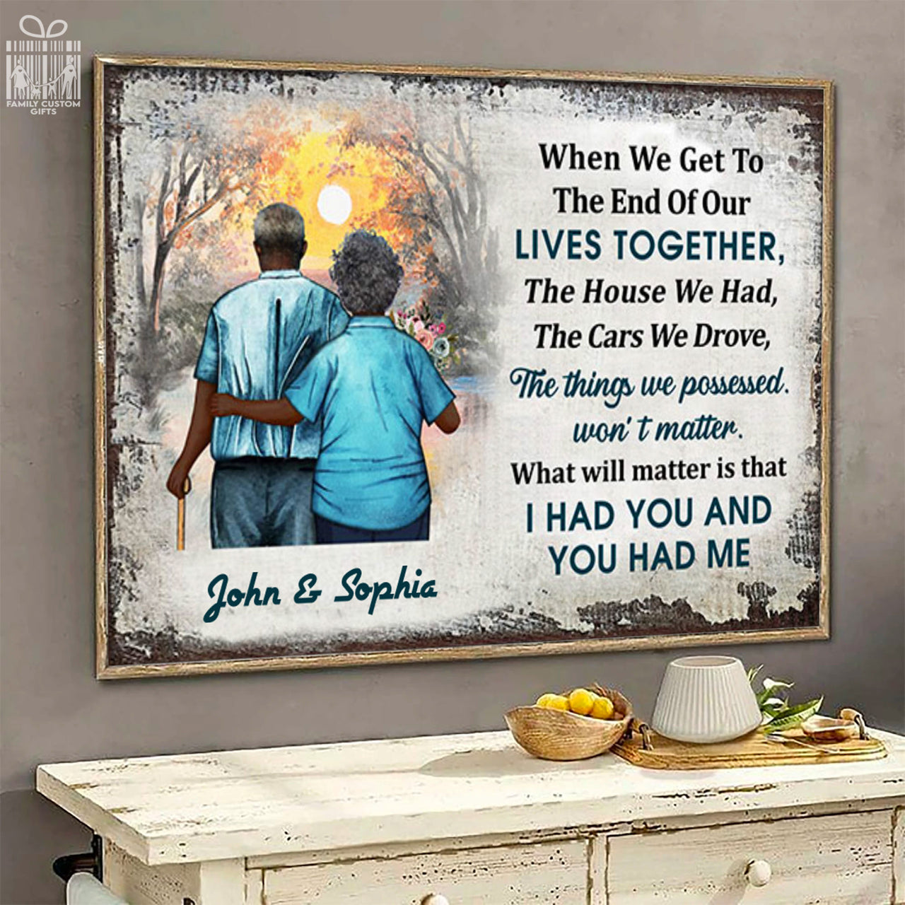 Custom Poster Prints Africa Family Old Couple When We Get Personalized Wall Art for Couple - Premium Poster