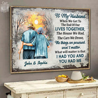 Thumbnail for Custom Poster Prints Family Old Couple To My Husband Personalized Wall Art for Couple Premium Poster