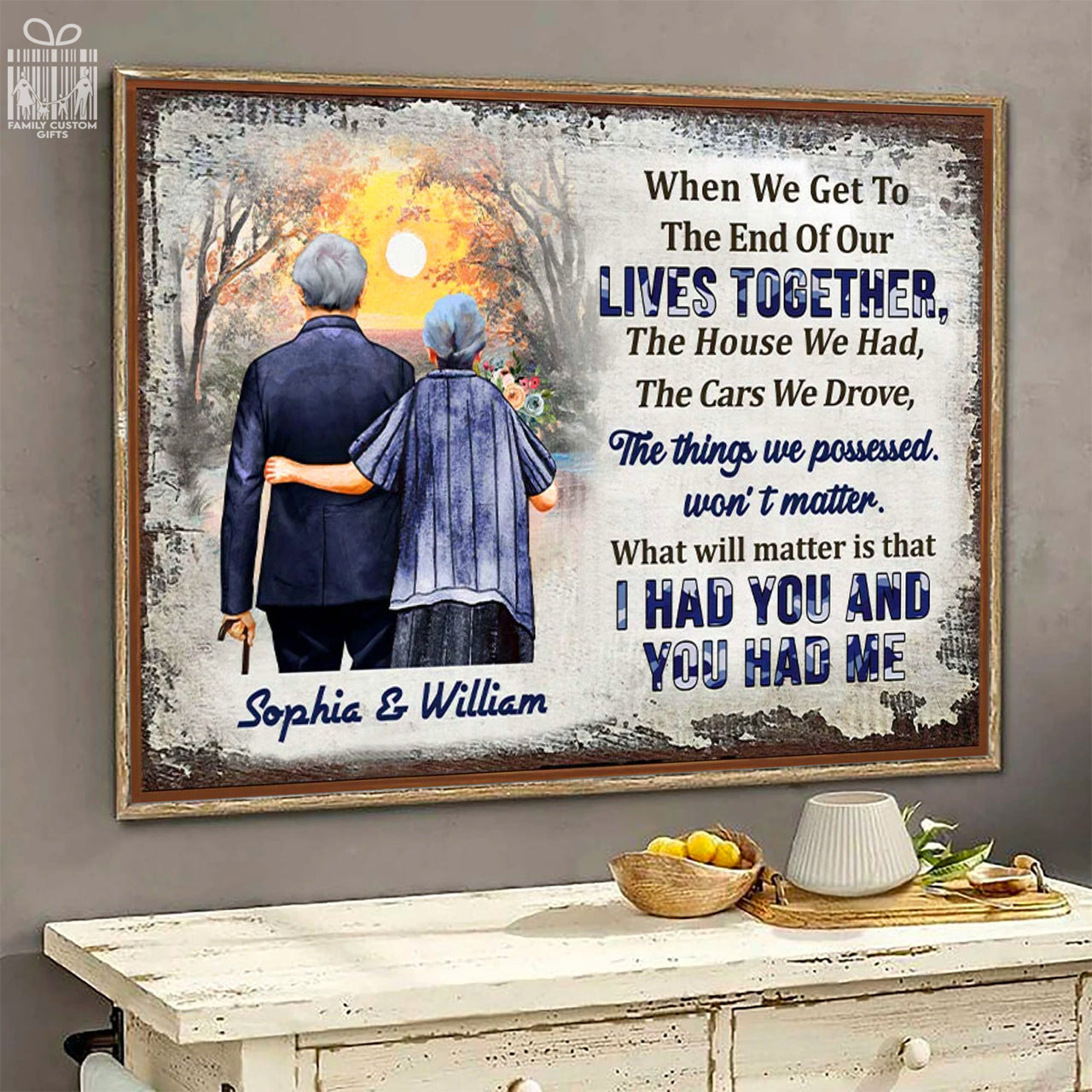Custom Poster Prints Navy Veteran Family Old Couple When We Get Personalized Wall Art for Couple - Premium Poster