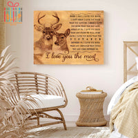 Thumbnail for Custom Poster Prints Buck & Doe I Love You The Most Personalized Gifts Wall Decor - Gift for Her & Him