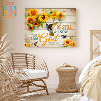 Thumbnail for Custom Poster Prints Wall Art Hummingbird Be Still And Know That I Am God Personalized Gifts Wall Decor