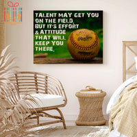 Thumbnail for Custom Poster Prints Wall Art Baseball Talent May Get You On The Field Personalized Gifts Wall Decor