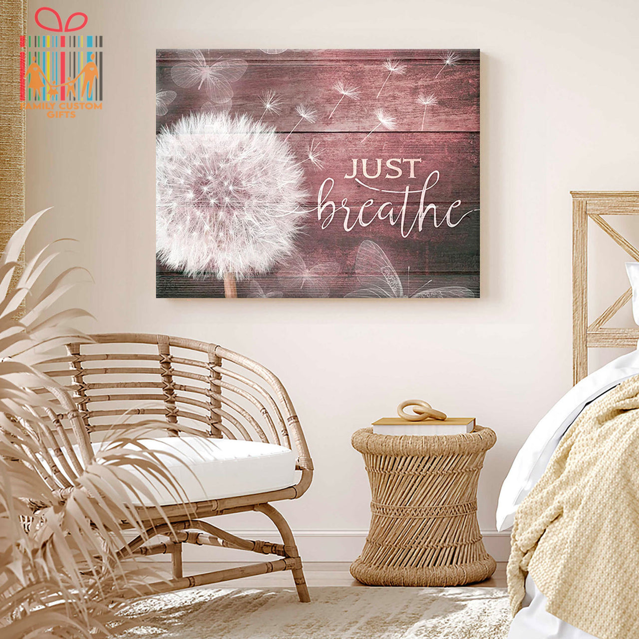 Custom Poster Prints Wall Art Just Breathe Personalized Gifts Wall Decor - Gift for Family