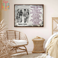 Thumbnail for Custom Poster Prints Cowboy Couple The Day I Met You I Have Found Personalized Wall Art for Couple - Premium Poster