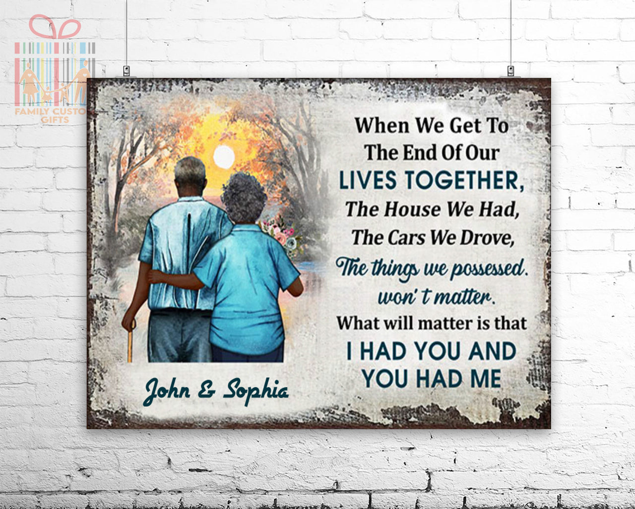 Custom Poster Prints Africa Family Old Couple When We Get Personalized Wall Art for Couple - Premium Poster
