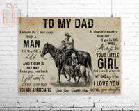 Thumbnail for Custom Poster Prints Horse To My Dad Personalized Wall Art for Dad - Premium Poster