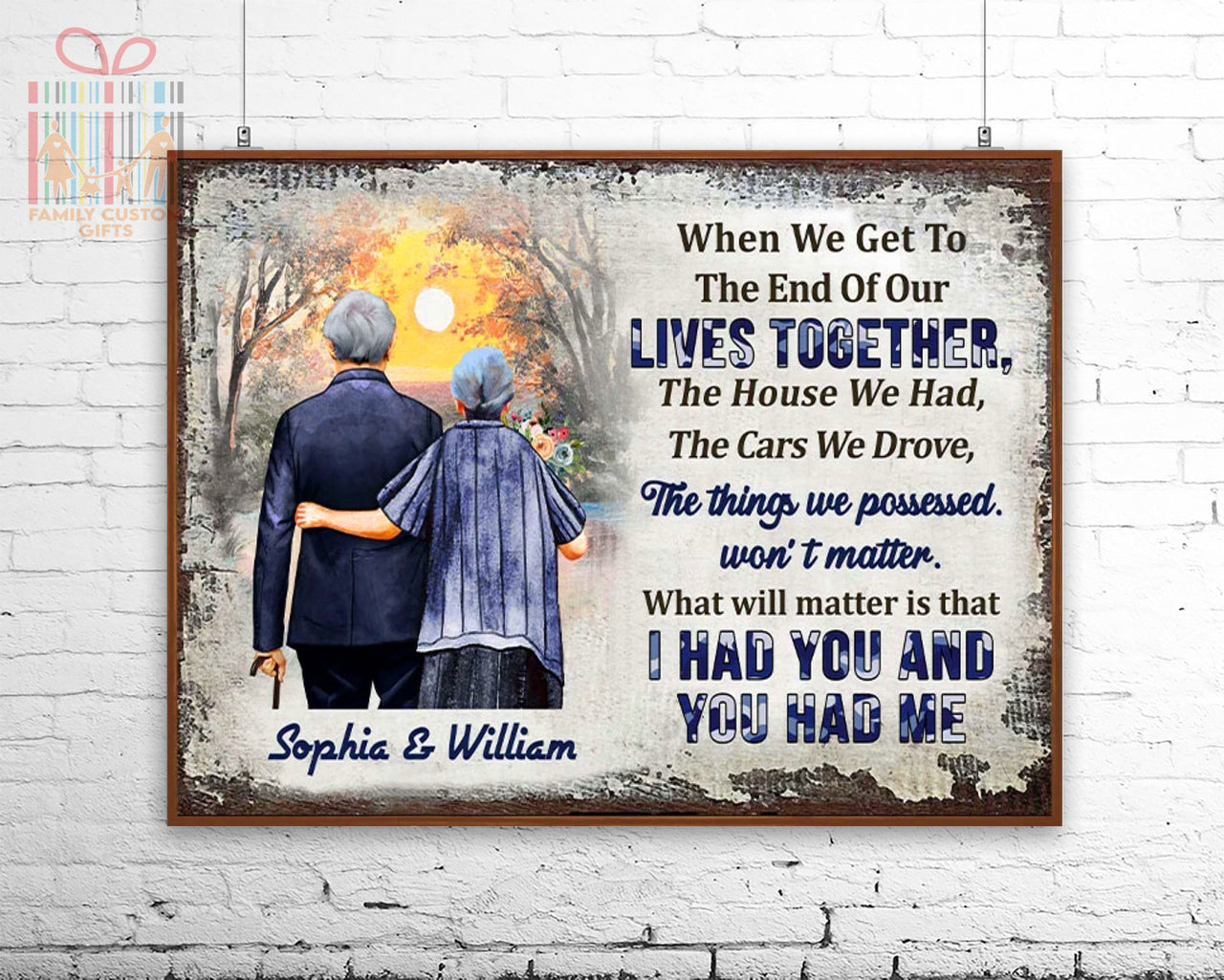 Custom Poster Prints Navy Veteran Family Old Couple When We Get Personalized Wall Art for Couple - Premium Poster