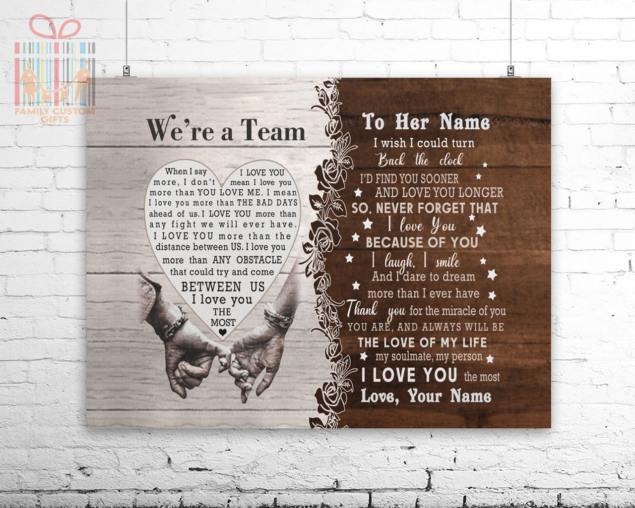 Personalized Long Distance relationship gift Art Print for Family