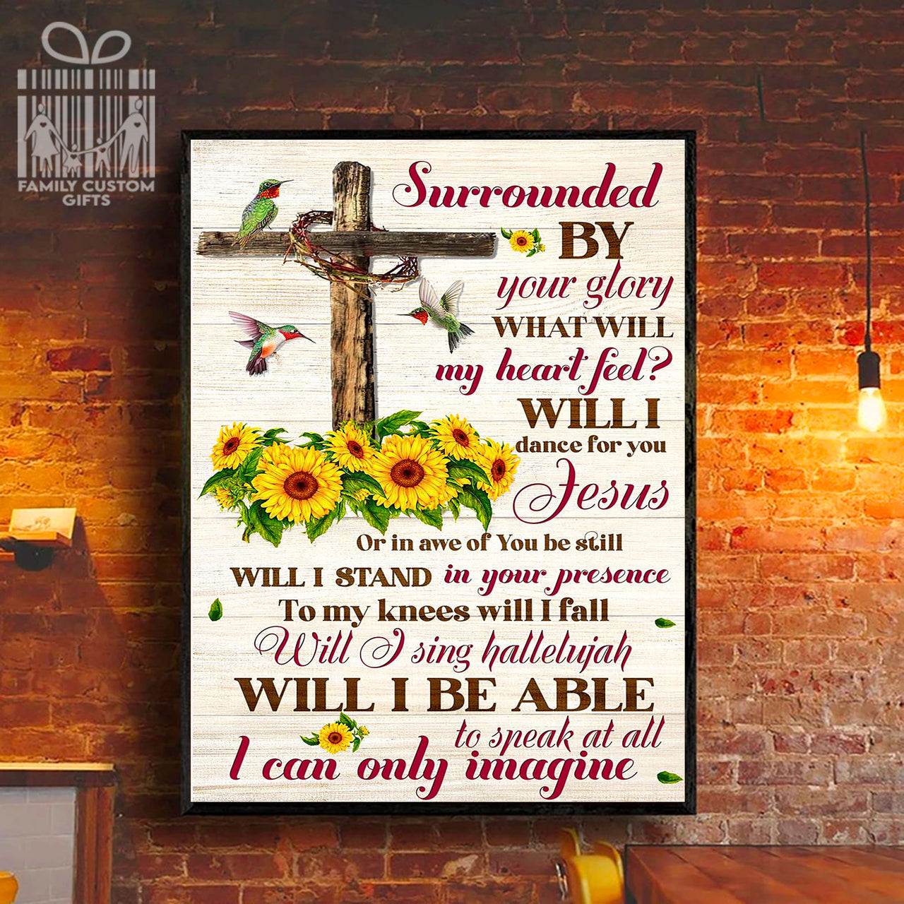 Custom Poster Prints Jesus Cross I Can Only Imagine Wall Art - Premium Poster