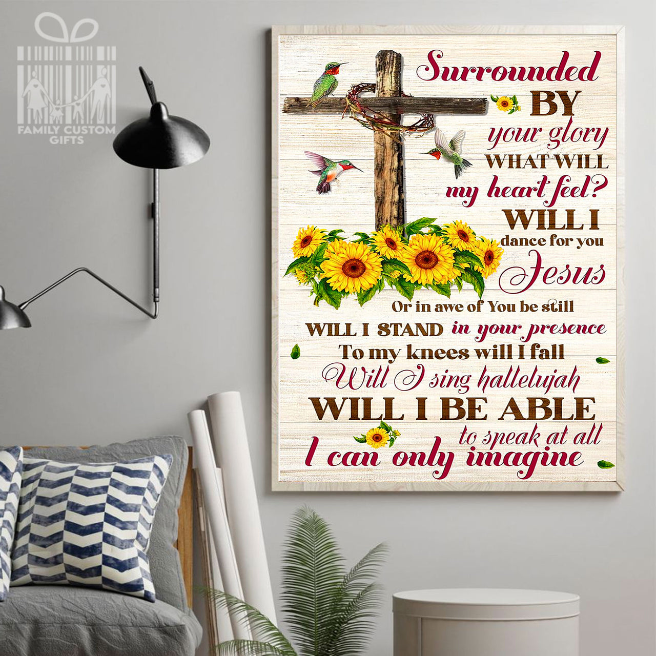 Custom Poster Prints Jesus Cross I Can Only Imagine Wall Art - Premium Poster