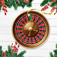 Thumbnail for Funny Casino Roulette Table Personalized Christmas Premium Ceramic Ornaments Sets for Christmas Tree
