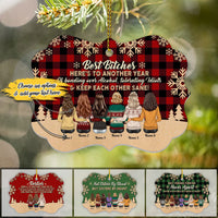Thumbnail for Here's To Another Year Of Bonding Over Alcohol Personalized Custom Name Aluminum Ornaments - Christmas Gift
