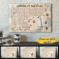 Thumbnail for Personalized Pet Memorial Gifts for Loss of Dog Canvas Print Wall Art - Dog Waiting At The Door Canvas Art