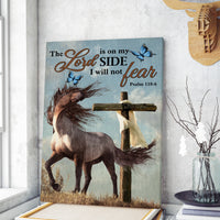Thumbnail for The Lord Is On My Side I Will Not Fear Canvas Print Wall Art for Boy Girl Men Women Horse Personalized Canvas Art