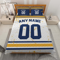 Thumbnail for Custom Quilt Sets Buffalo Jersey Personalized Ice hockey Premium Quilt Bedding for Men Women
