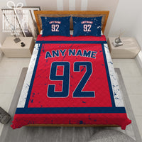Thumbnail for Custom Quilt Sets Washington Jersey Personalized Ice hockey Premium Quilt Bedding for Men Women