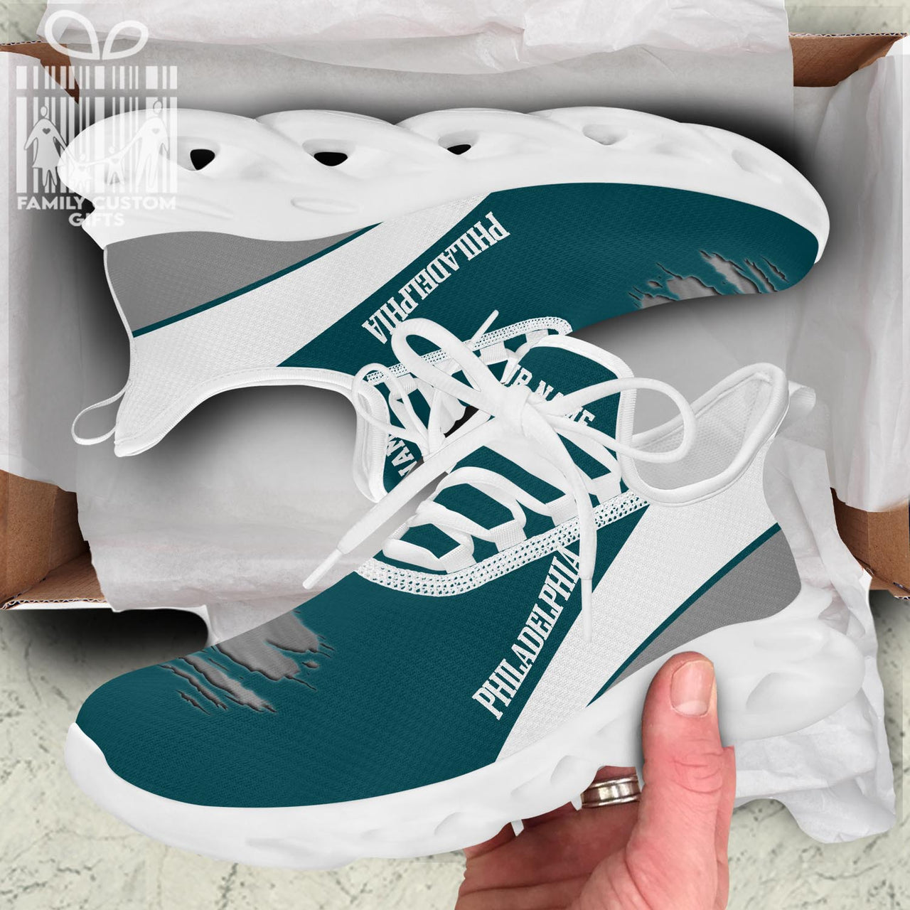 Philadelphia Eagles Personalized Max Soul Sneakers Running Sport Shoes for Men Women