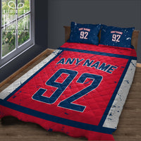 Thumbnail for Custom Quilt Sets Washington Jersey Personalized Ice hockey Premium Quilt Bedding for Men Women