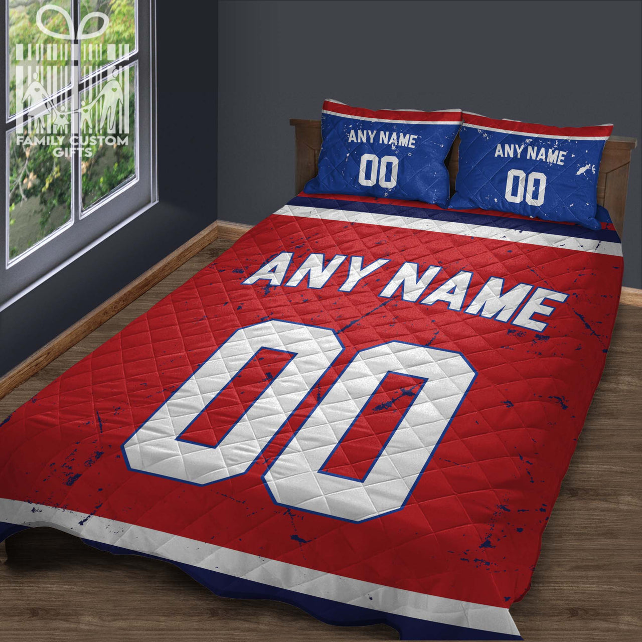Custom Quilt Sets Montreal Jersey Personalized Ice hockey Premium Quilt Bedding for Men Women