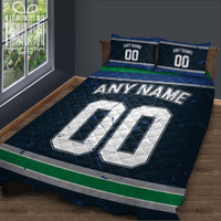 Thumbnail for Custom Quilt Sets Vancouver Jersey Personalized Ice hockey Premium Quilt Bedding for Men Women